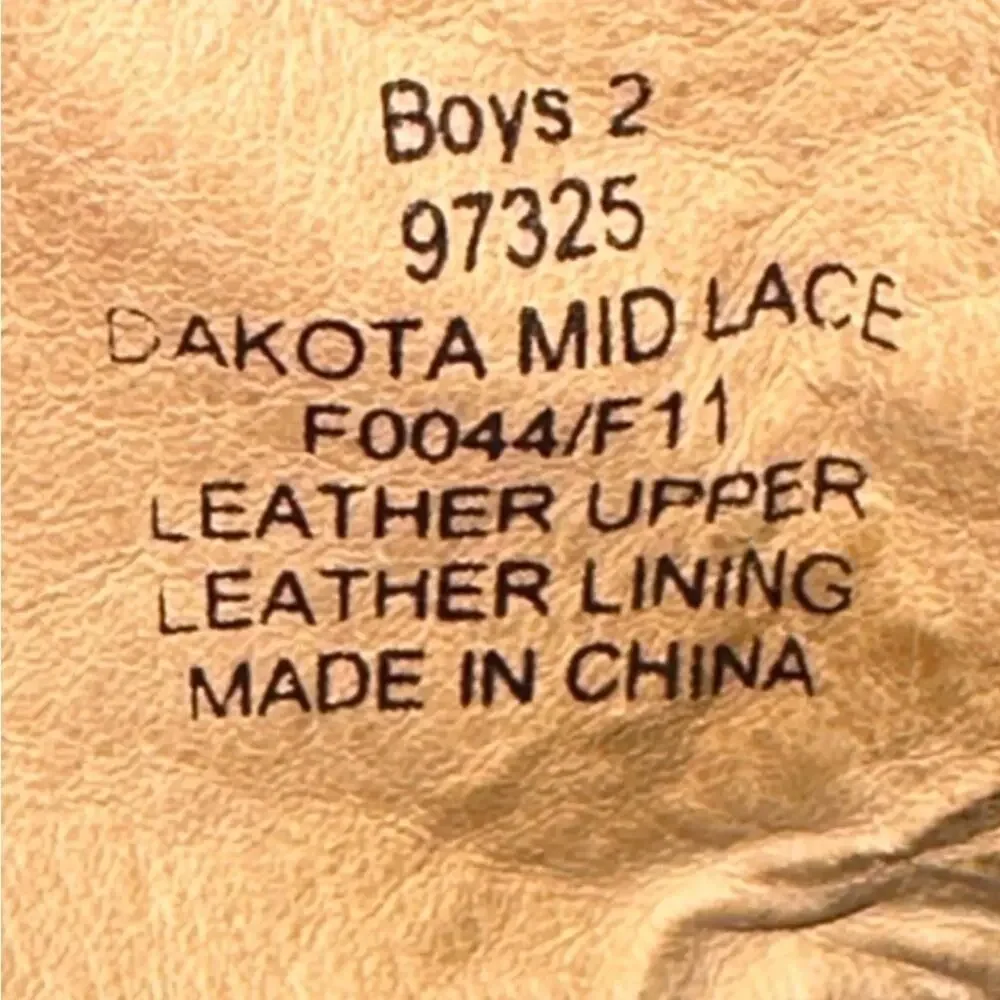Frye Dakota Mid-Lace Kids Leather Boots Size 2